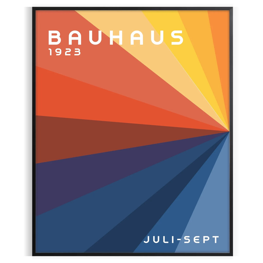 Bauhaus poster showing abstract geometric composition in minimalist modern style