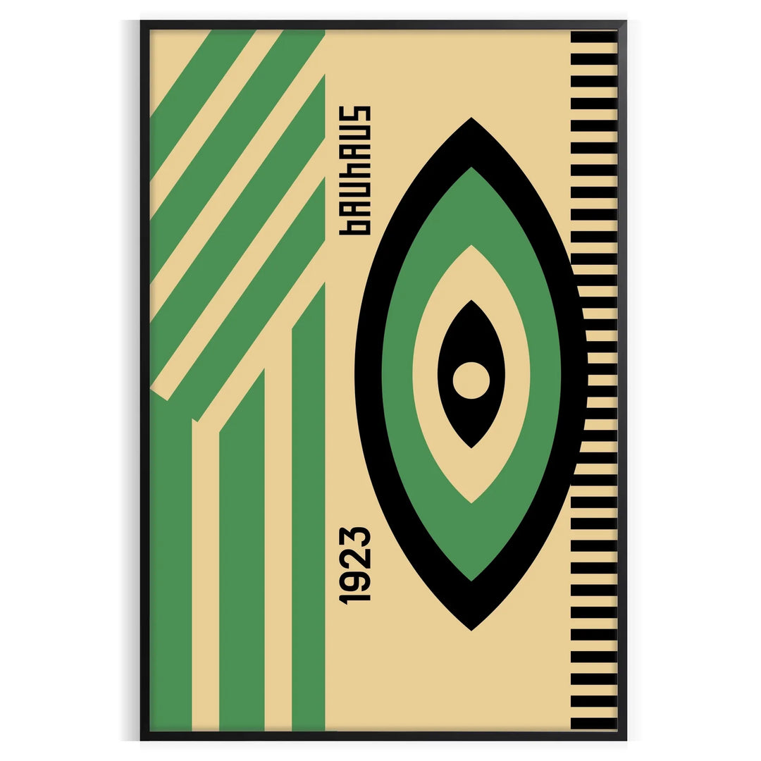 Poster showing minimalist Bauhaus geometric composition in modernist style