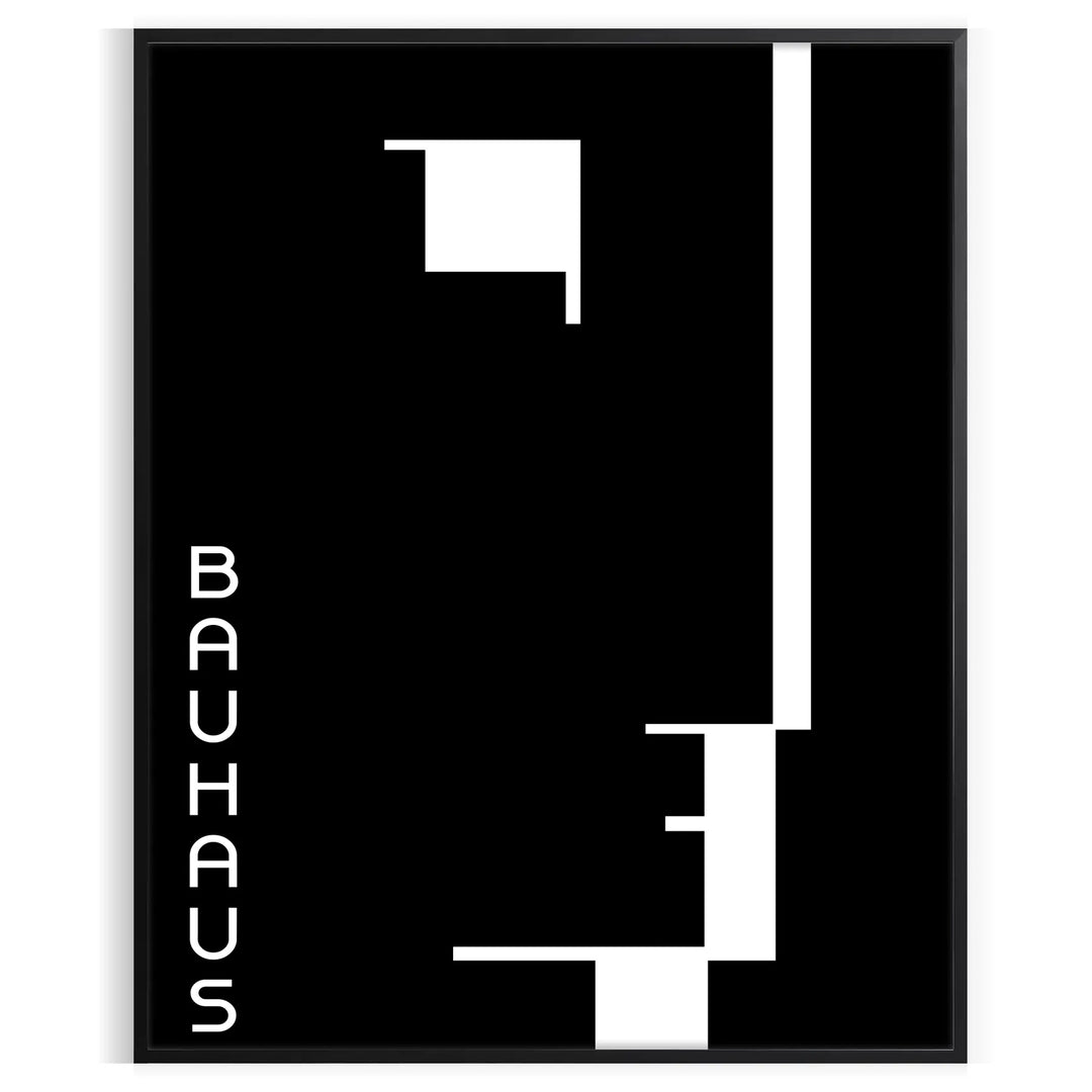 Geometric black and gray composition inspired by Bauhaus design