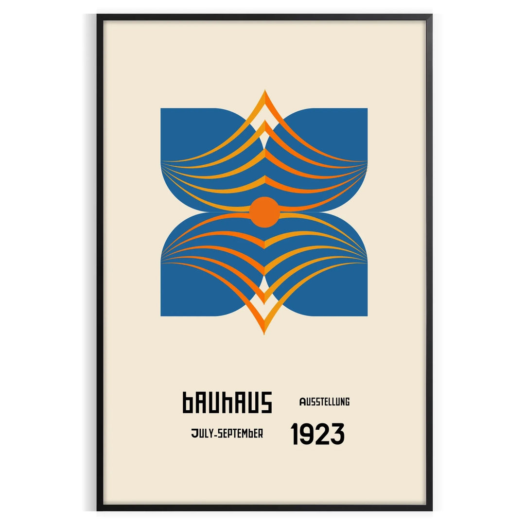 Bauhaus poster showing abstract geometric composition in minimalist modernist style