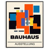 Plakat Bauhaus z geometrycznymi abstrakcyjnymi formami, nowoczesny minimalizm - w czarnej ramie