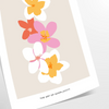 abstract flower design with black and orange hues