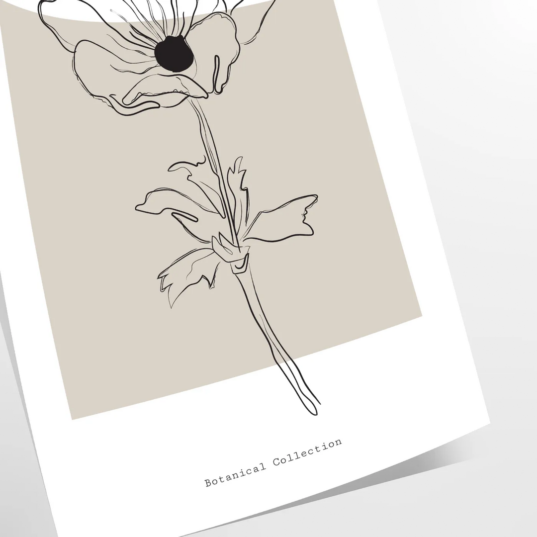 Design floral abstrato com flores laranjas e pretas