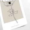 Design floral abstrato com flores laranjas e pretas