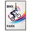 Affiche exclusive Jeux Olympiques Paris vedette BMX passionnés idée cadeau unique sublime espace disponible cm A0 - dans un cadre noir