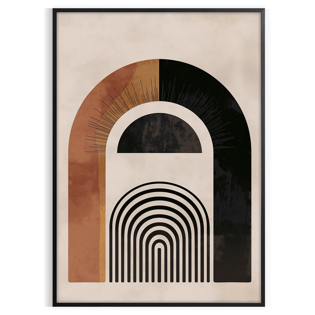 Colorful abstract shapes and patterns in a bohemian style