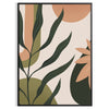 une touche bohème intérieur boho abstrait 42 nuances vibrantes vert orange affiche un cadeau parfait amateurs design formats A4 cm A0 - dans un cadre noir