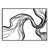 Abstract bohemian design with gray and black tones - in a black frame