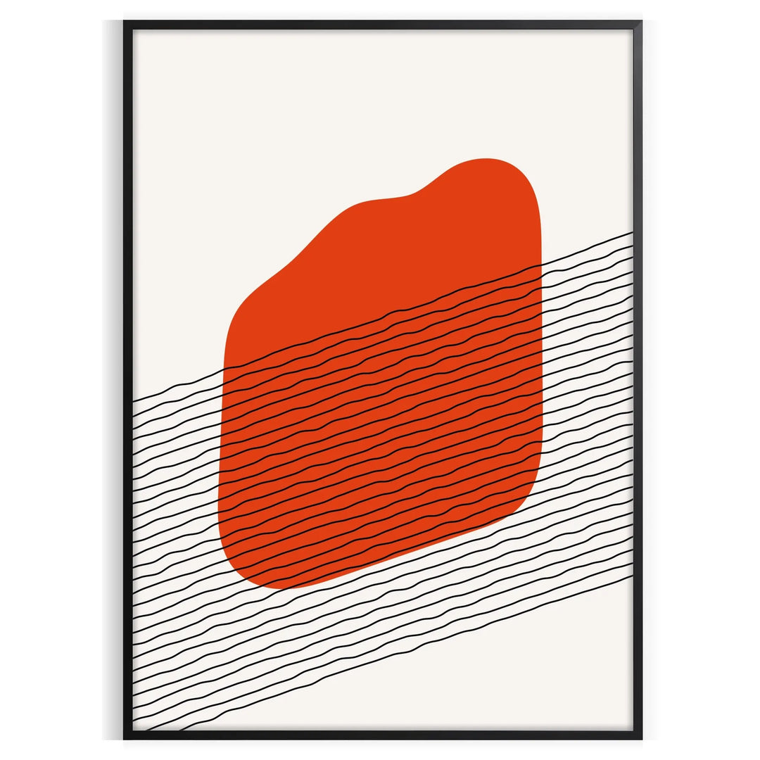 Abstract bohemian design with earthy tones and organic shapes