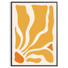 Colorful abstract shapes and patterns in a bohemian style - in a black frame