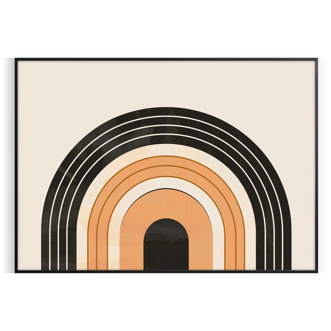 Abstract bohemian art featuring soft earthy tones and fluid shapes