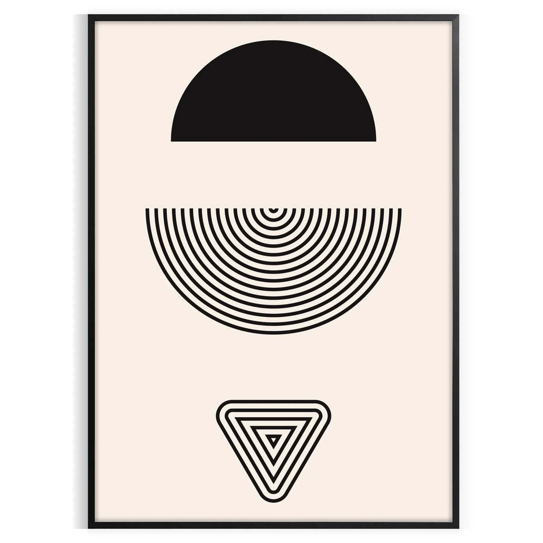 Abstract bohemian design with earthy tones and flowing shapes