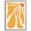 Abstract boho design with earthy tones and flowing shapes - in a black frame