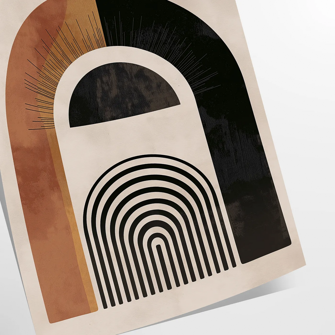 Colorful abstract shapes and patterns in a bohemian style