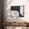 Abstract shapes in gray and green tones with a boho style - styled on a counter with eucalyptus and a bowl of lemons