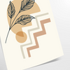 Abstract boho design with earthy tones and flowing shapes