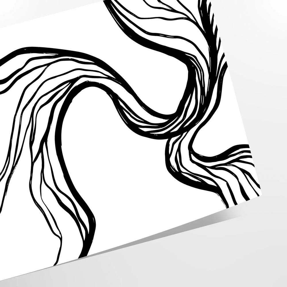Abstract bohemian design with gray and black tones