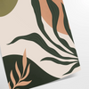 Abstract bohemian design with gray and green tones