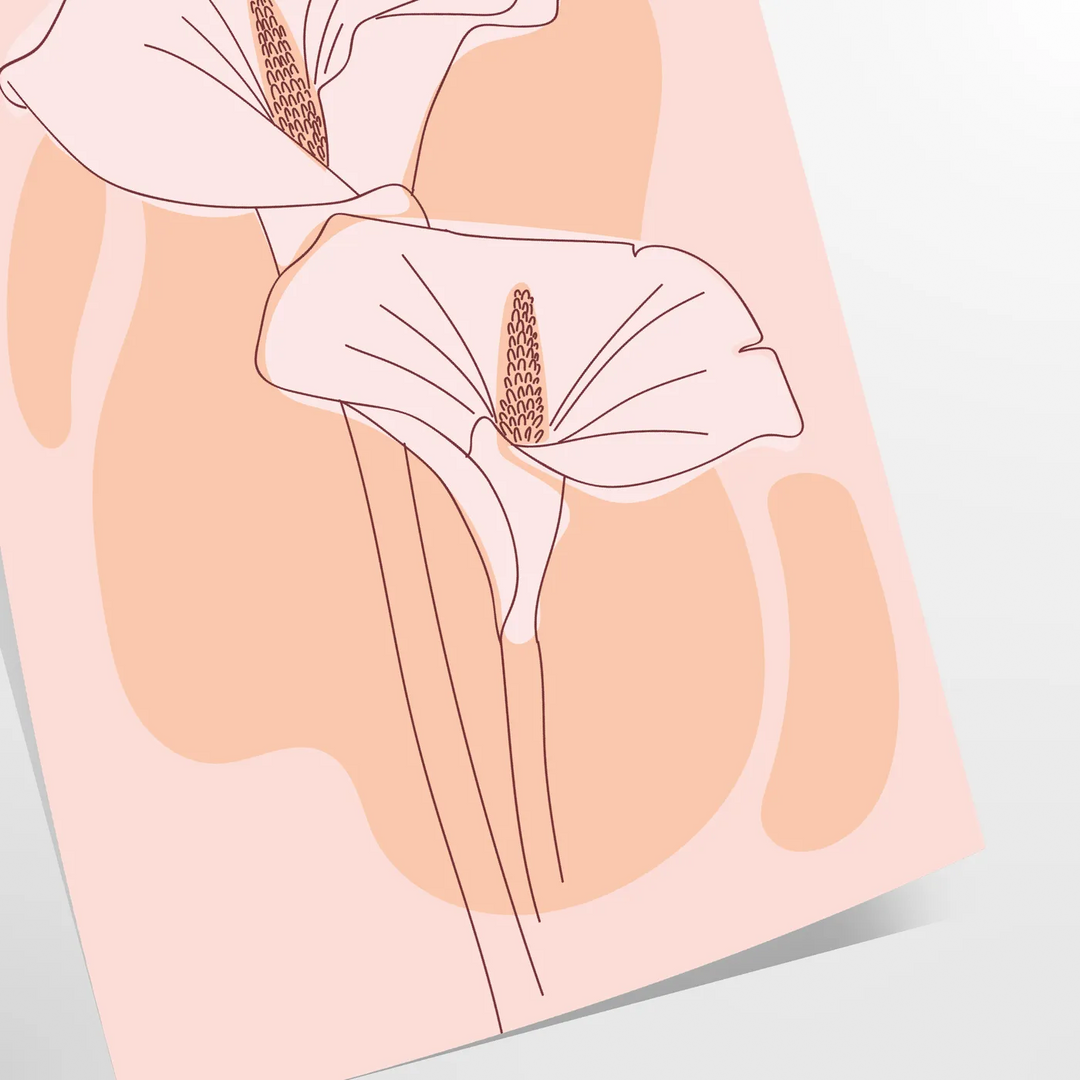 Abstract bohemian design with earthy tones and fluid shapes