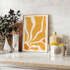 Colorful abstract shapes and patterns in a bohemian style - styled on a counter with eucalyptus and a bowl of lemons