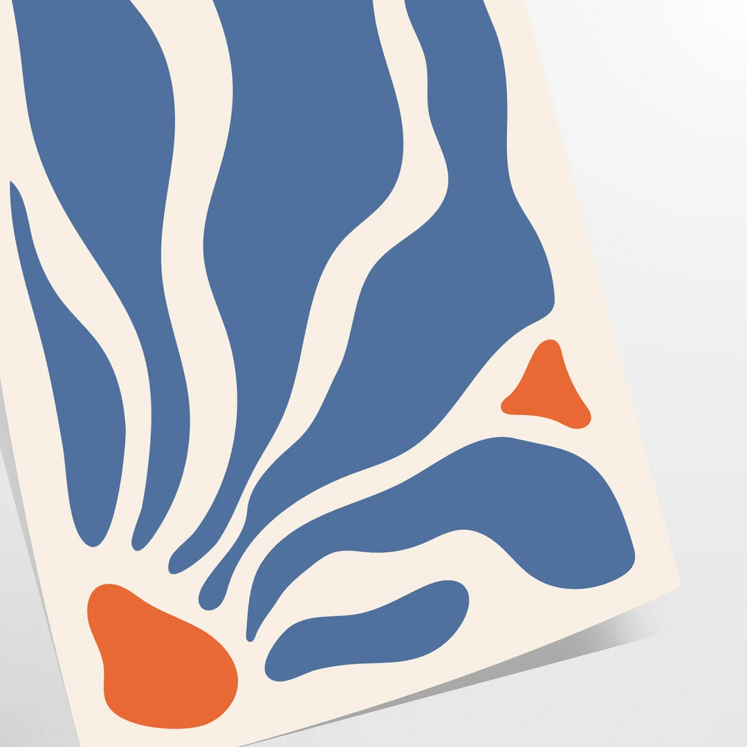 Abstract bohemian design featuring gray and orange hues