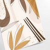 Abstract bohemian design with earthy tones and fluid shapes