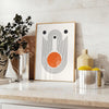 Colorful abstract shapes with a bohemian style and earthy tones - styled on a counter with eucalyptus and a bowl of lemons
