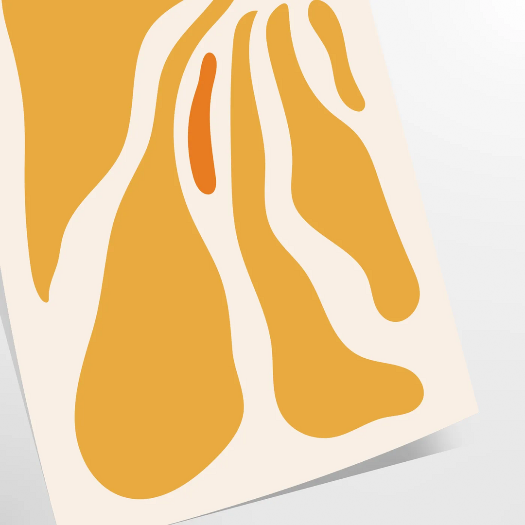 Abstract boho design with earthy tones and flowing shapes