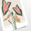 Botanical art print featuring orange and gray foliage in a modern style