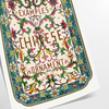 Vintage botanische Illustration von gelben Blumen auf einem subtilen grauen Hintergrund
