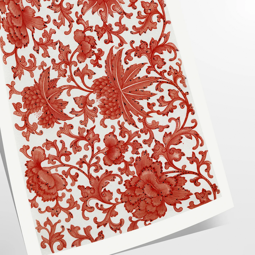 Vintage botanical illustration featuring rich brown and orange hues