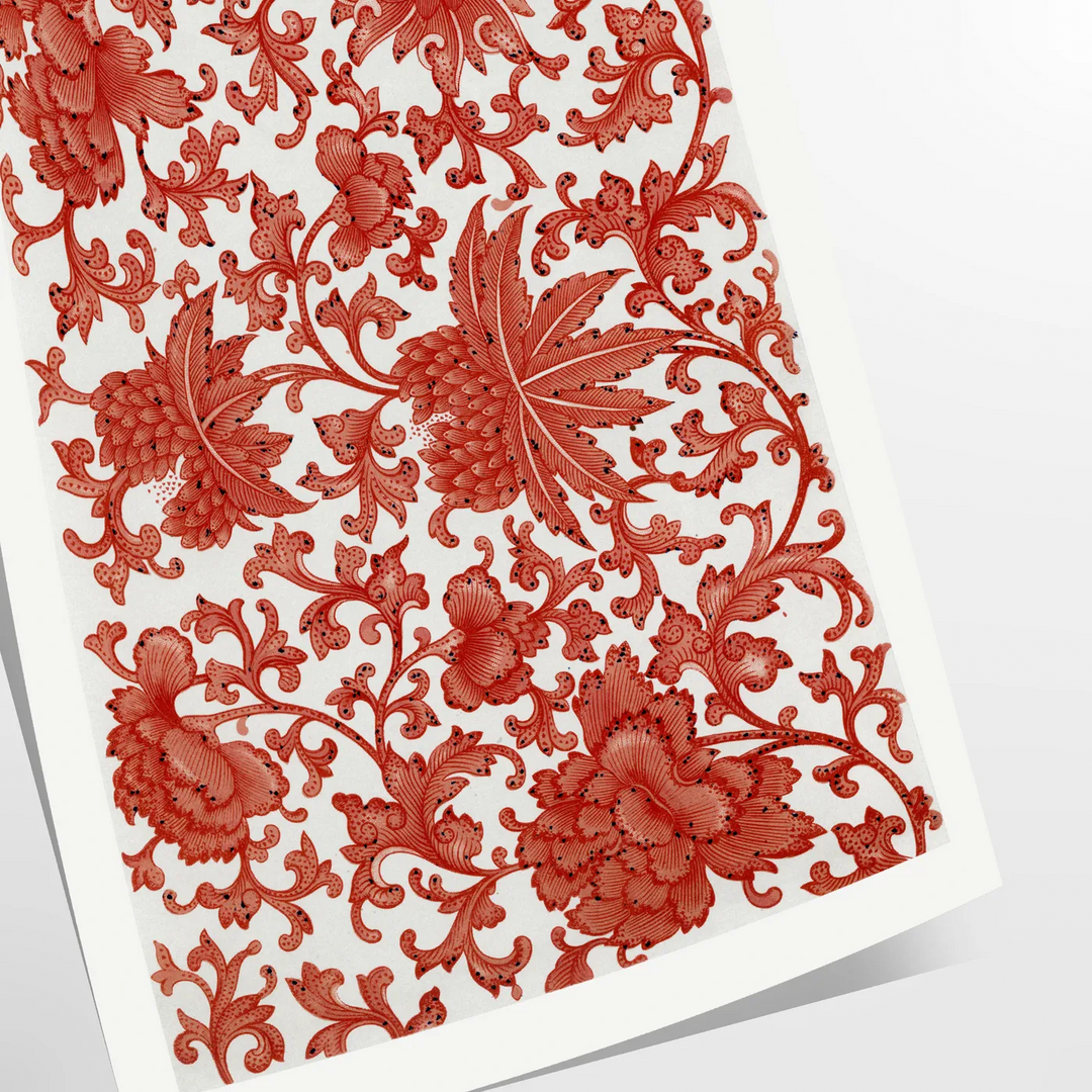 Vintage botanische Illustration mit reichen braunen und orangefarbenen Tönen