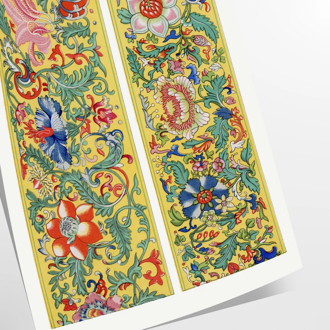 Botanische Illustration mit verschiedenen Pflanzen in gedämpften Grau- und Brauntönen