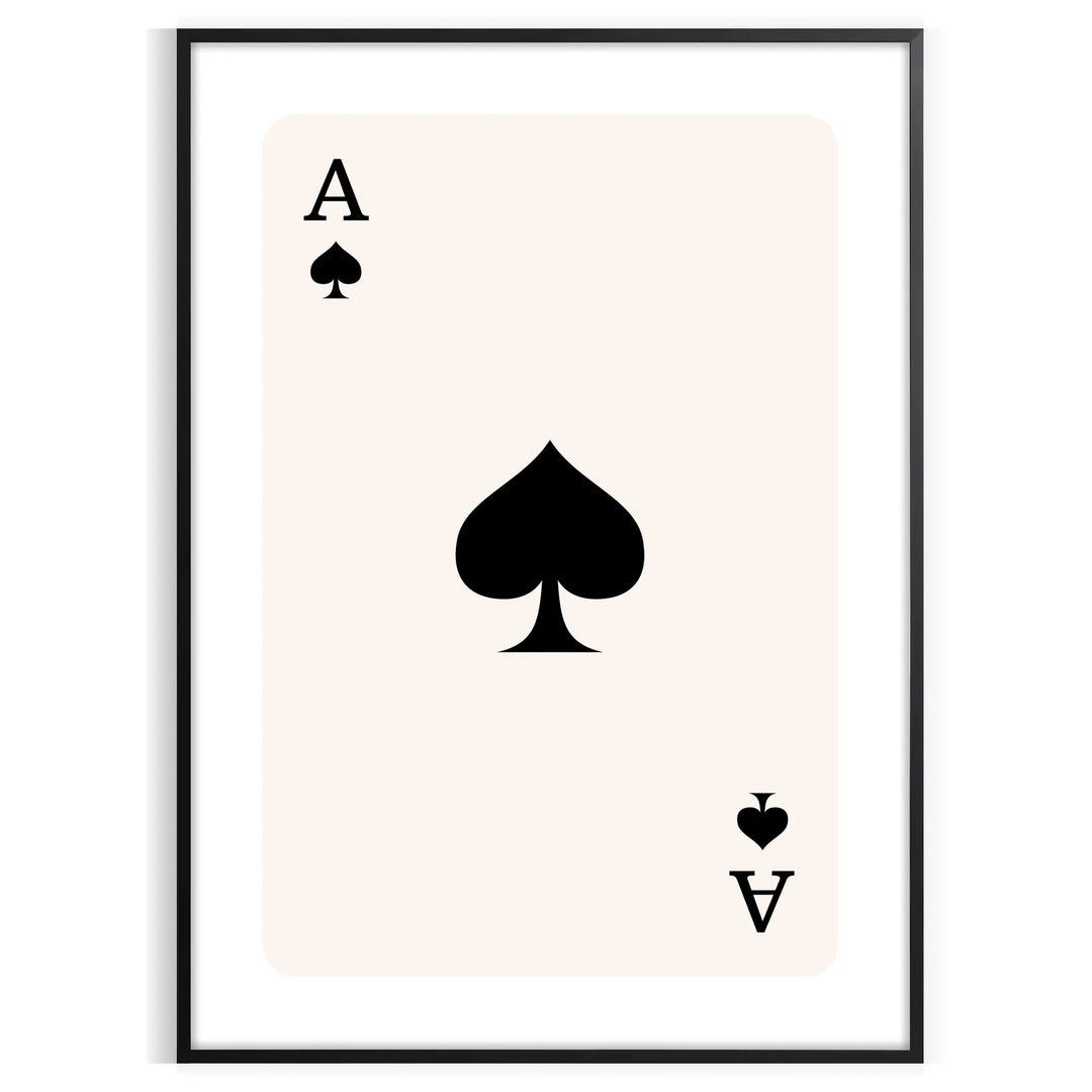 A sleek gray and black poster featuring a modern card design with space elements - in a black frame