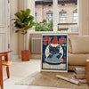 playful cats cooking ramen in a colorful kitchen setting - in a Parisian living room with a sofa and a fig plant