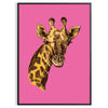 Cheetah in a natural setting with green and black tones - in a black frame