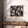 A detailed illustration of a chicken in a natural setting with earthy tones - styled on a counter with eucalyptus and a bowl of lemons