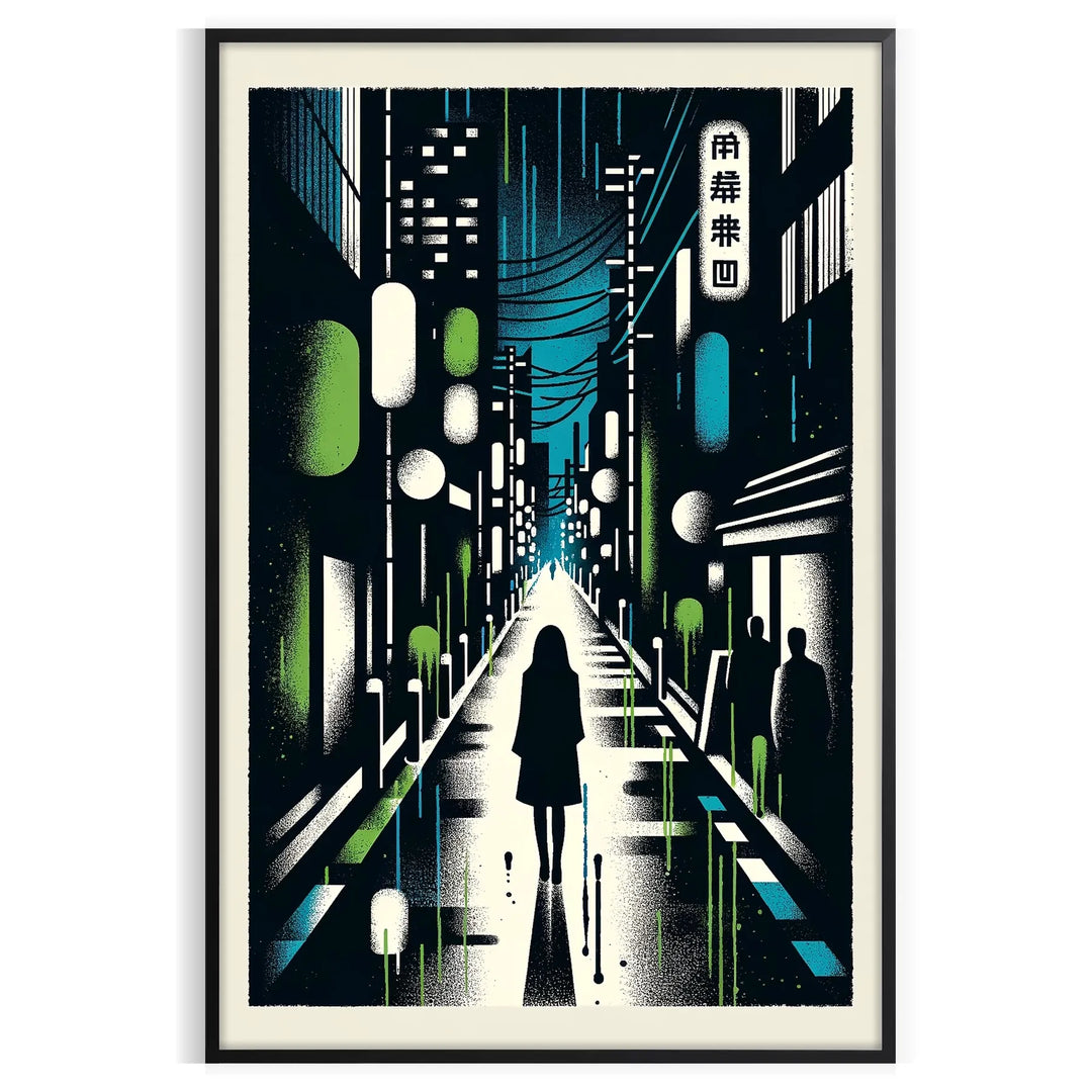 A cityscape of Japan featuring blue and white tones