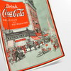 Retro plakat pubu Coca Cola w kolorze czarnym i zielonym - jako zwinięty wydruk bez ramy