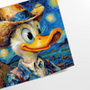 Impressionist painting of a duck in green and blue tones - as a rolled, unframed print