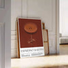 Illustration of an Espresso Martini cocktail with rich brown and green tones - leaning on a herringbone floor against a white panelled wall