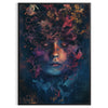 Abstract design with black and gray shapes, modern artistic style - in a black frame