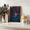 Abstract design with black and gray shapes, modern artistic style - styled on a counter with eucalyptus and a bowl of lemons