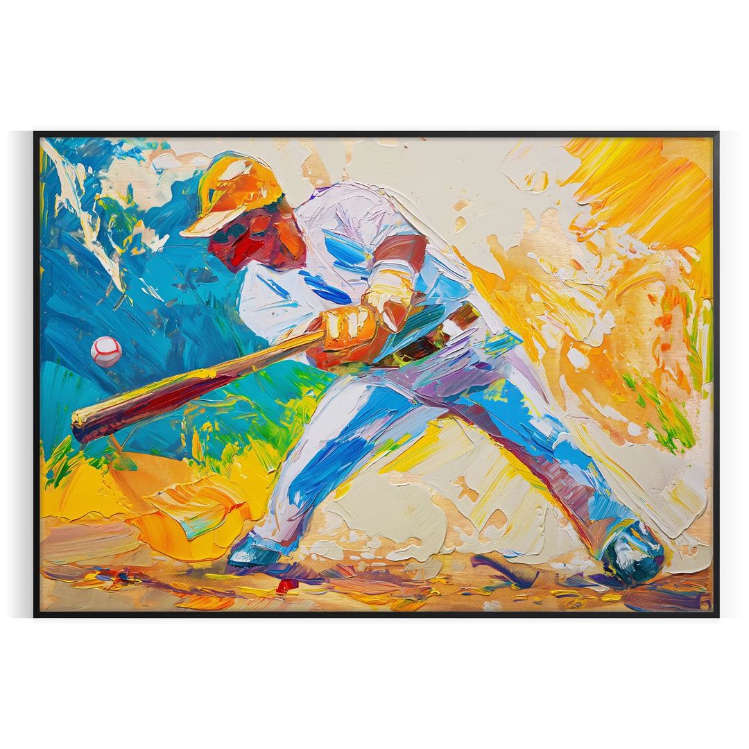 Abstract expressionism with swirling orange and blue colors