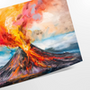 Abstract expressionist artwork with bold orange and brown colors - as a rolled, unframed print