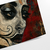 Abstrakte expressionistische Kunst mit kräftigen Schwarz- und Grüntönen - als gerollter Druck, ohne Rahmen