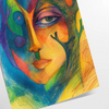Abstract expressionism with green and blue hues, depicting creative energy - as a rolled, unframed print