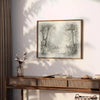 A serene forest field with rich orange and gray tones - styled on a counter with eucalyptus and a bowl of lemons