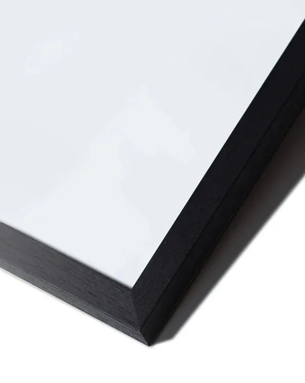 a sleek black frame surrounding a minimalist design
