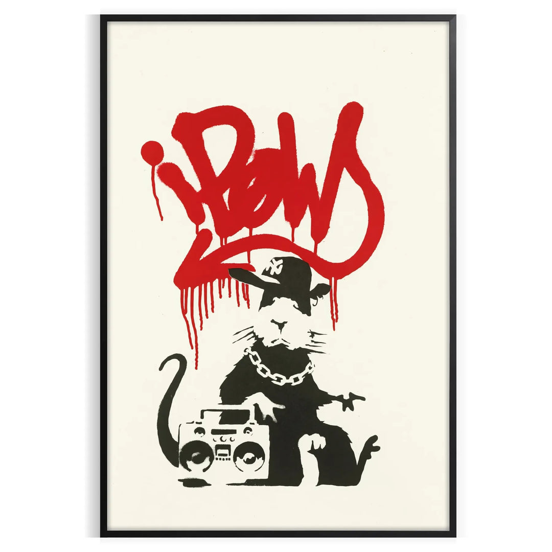 A stylized rabbit wearing a gangster outfit against a gray background